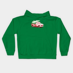 Christmas Tree Pickup Kids Hoodie